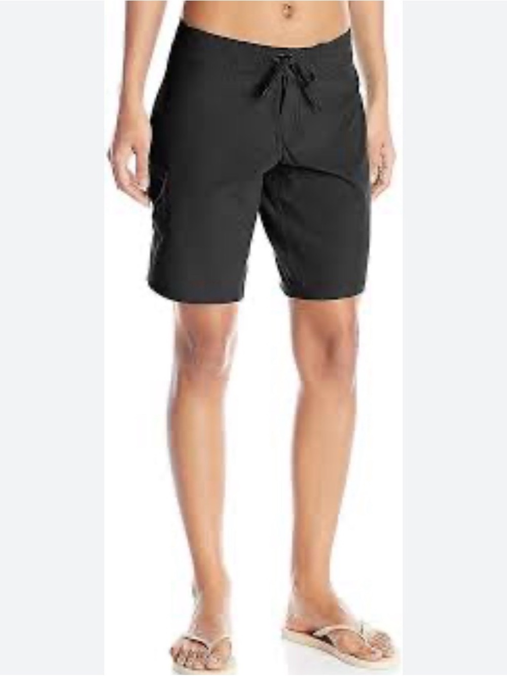 NWT Kanau SPF 50 Board Surf Swim Shorts Black Size 12 Women’s Quick Dry